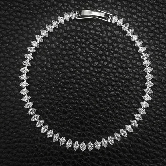 NEW “7” 925 STERLING SILVER CUT DIAMOND BRACELET, NICE BRACELET, CUTE BRACELET - Picture 5 of 5